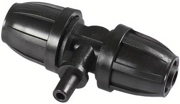 10PCS 5/16 Inch Irrigation Fittings For (5/16" ID X0.43-0.47" OD) Tubing- 1/4 inch Irrigation Tubing, Anti-Drop Locked Barbed Reducing Tee For Drip Hose (BLACK)-BloomoryGarden
