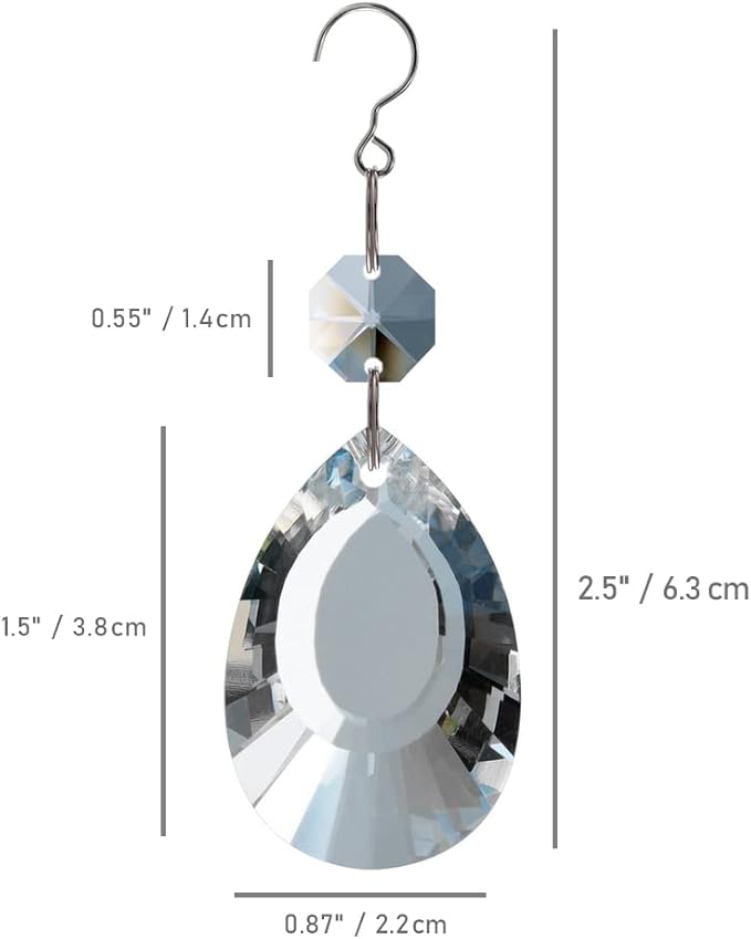 12pcs Crystal Suncatchers, Hanging Crystals Chandelier Prisms for Windows, Rainbow Maker Home Decoration-BloomoryGarden