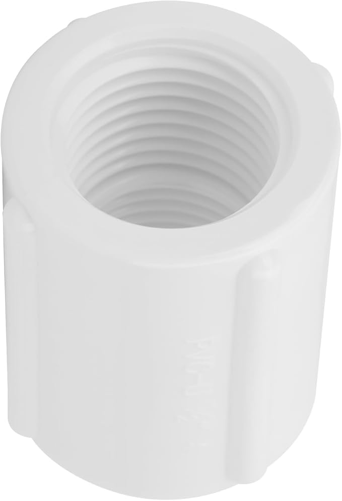 10Pack 1/2" Double Female Thread PVC Pipe Coupling Adapter Pipe Fitting Connector SCH40 1/2Inch Female to Female Threaded PVC Coupling Pipe Fitting for Sprinkler,Irrigation,Swimming Pools-BloomoryGarden