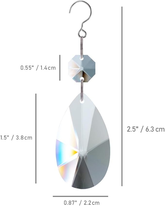 12pcs Crystal Suncatchers, Hanging Crystals Chandelier Prisms for Windows, Rainbow Maker Home Decoration-BloomoryGarden