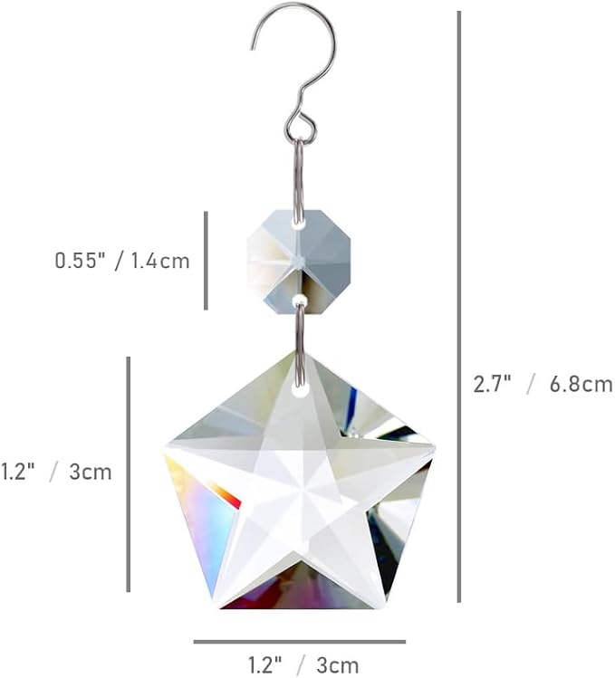 12pcs Crystal Suncatchers, Hanging Crystals Chandelier Prisms for Windows, Rainbow Maker Home Decoration-BloomoryGarden