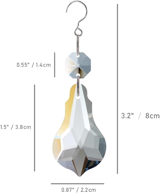 12pcs Crystal Suncatchers, Hanging Crystals Chandelier Prisms for Windows, Rainbow Maker Home Decoration-BloomoryGarden