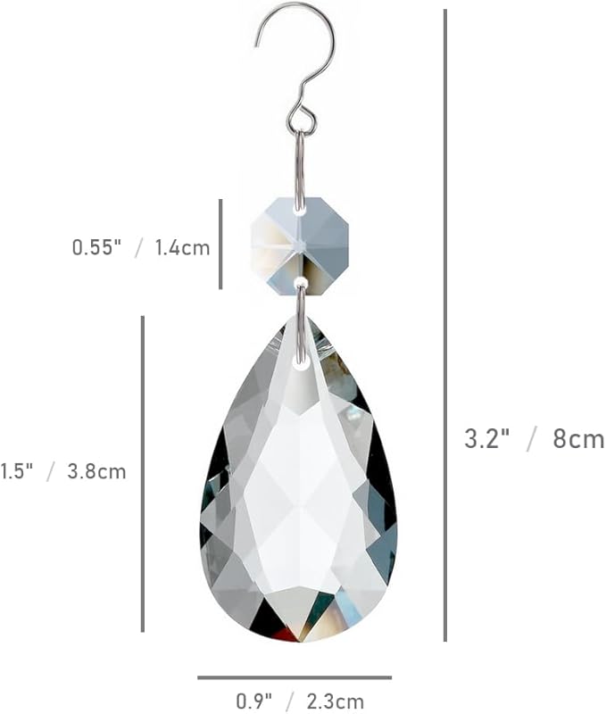 12pcs Crystal Suncatchers, Hanging Crystals Chandelier Prisms for Windows, Rainbow Maker Home Decoration-BloomoryGarden