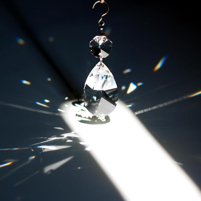 12pcs Crystal Suncatchers, Hanging Crystals Chandelier Prisms for Windows, Rainbow Maker Home Decoration-BloomoryGarden