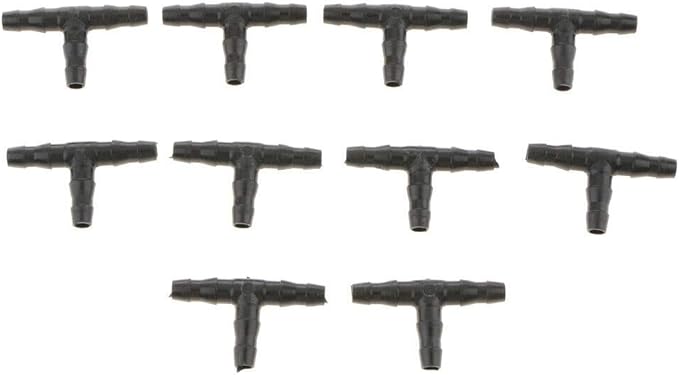 10PCS Micro Drip Irrigation System Dripper Tee Pipe Barb Hose Watering Garden-BloomoryGarden