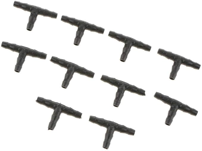 10PCS Micro Drip Irrigation System Dripper Tee Pipe Barb Hose Watering Garden-BloomoryGarden
