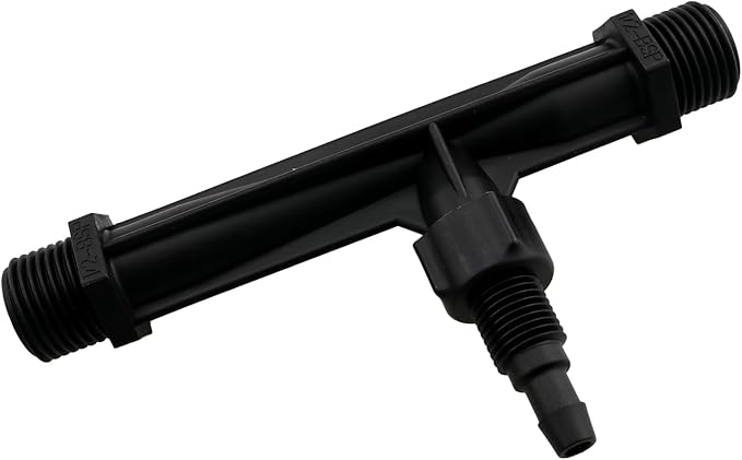 1/2-inch Plastic Irrigation Pipe Injector for Irrigation Venturi Fertilizer Mixer Injector Tube Suitable for Agricultural System Fertilizer and Chemical Injection Black-BloomoryGarden