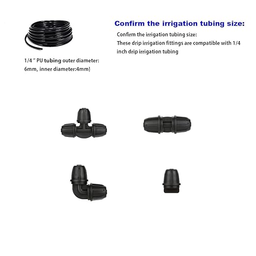 1/4" Drip Irrigation Fittings, Lock Barbed Drip Elbow Connectors for 1/4 Inch Drip Irrigation Tubing -Pack of 30