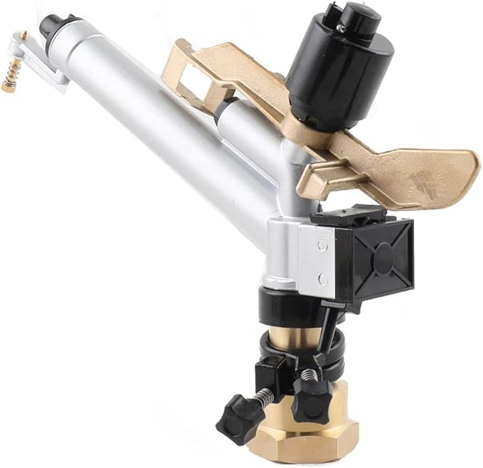 1.5" 360° Adjustable Impact Spray Gun Sprinkler with Nozzle Set, Water Spray Gun Large-Area Agriculture Irrigation Spray Gun Watering Sprinkler for Garden Farm Lawn-BloomoryGarden