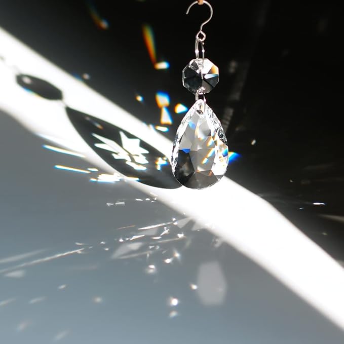 12pcs Crystal Suncatchers, Hanging Crystals Chandelier Prisms for Windows, Rainbow Maker Home Decoration-BloomoryGarden