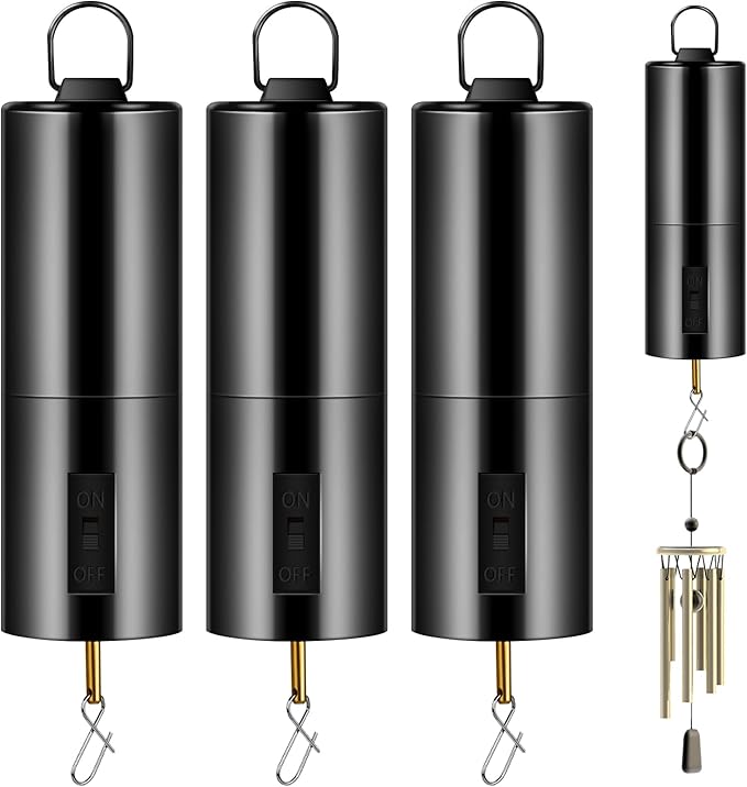 1 Piece Hanging Black Rotating Motor Wind Spinner Mobile Battery Operated Motor Multi-Purposes Rotatable Hook for Garden Decoration Accessory Supplies-BloomoryGarden
