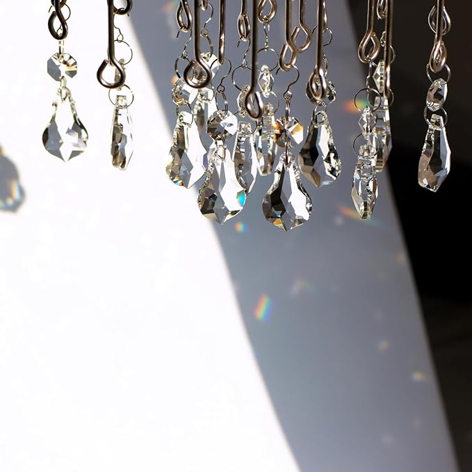 12pcs Crystal Suncatchers, Hanging Crystals Chandelier Prisms for Windows, Rainbow Maker Home Decoration-BloomoryGarden