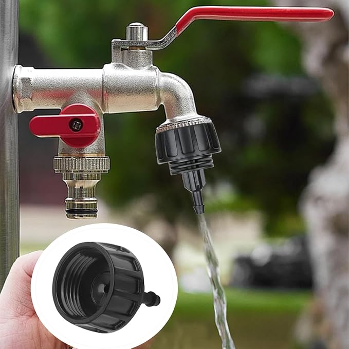 14 PCS Drip Irrigation Hose Connectors 1/4 Inch Water Drip Hose Adapter Connectors Garden Hose to 1/4" Drip Irrigation Parts Swivel Garden Faucet Single Head Double Head Hose Quick Connect Fittings-BloomoryGarden