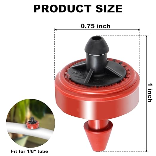 0.5 GPH Pressure Compensating Junior (PCJ) with Barb Outlet Dripper Emitters (250)-BloomoryGarden