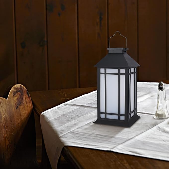 13-Inch IP65 Waterproof Battery-Powered Outdoor Lantern with Led Flameless Candle and 6-Hour Timer - Decorative Lantern for Patio & Garden(2 Pack)-BloomoryGarden