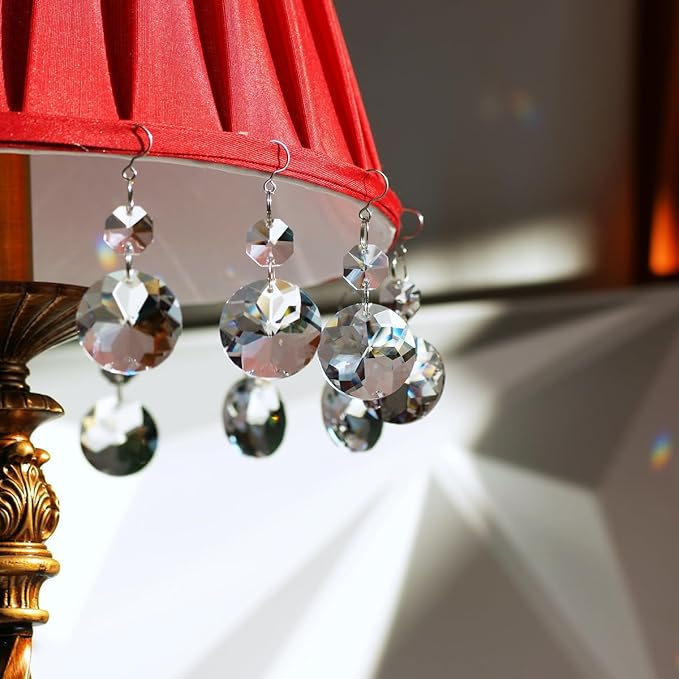 12pcs Crystal Suncatchers, Hanging Crystals Chandelier Prisms for Windows, Rainbow Maker Home Decoration-BloomoryGarden