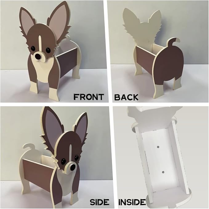 Maltese Dog Planter Plant Pots,Cute Garden Dog Flower Planter,Dog Planters Birthday Gifts for Women,Office,Indoor/Outdoor Decor(9.45 * 7.36 * 13.39in)-BloomoryGarden