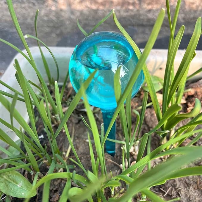 10pcs Plant Self Watering Globe Stakes, Plant Watering Stakes Automatic Plant Watering Bulb System Spikes, Flower Automatic Watering Device, Garden Self Waterer for Indoor Outdoor Plant-BloomoryGarden