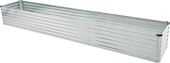 12x2x1.5ft Galvanized Raised Garden Bed,Outdoor Planter Box Metal Patio Kit Planting Bed for Vegetables Flowers Herb,Silver-BloomoryGarden