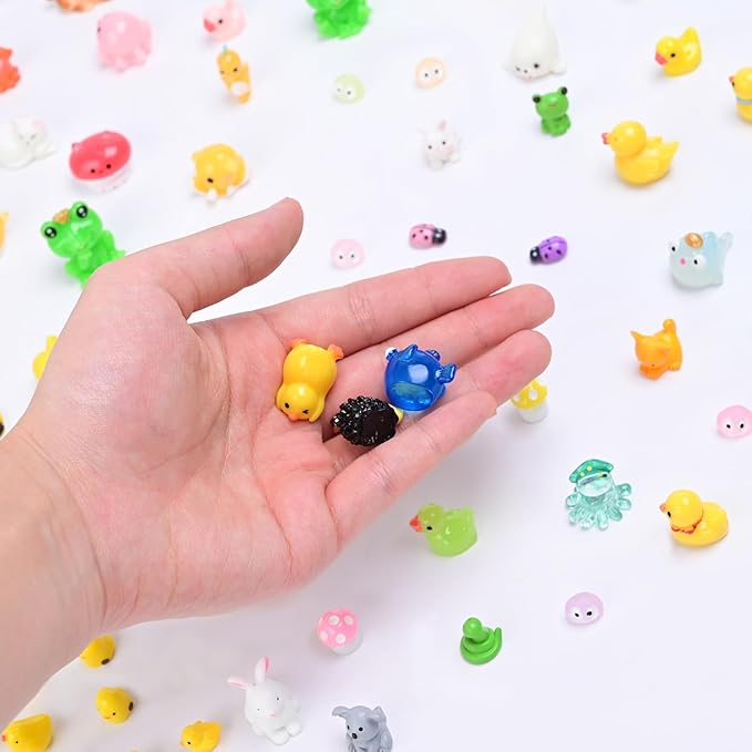 150 Pieces Mini Resin Animals Mini Resin Figures Tiny Resin Animals Model Set for DIY Miniature Garden Decor, Dollhouse Ornament,Succulents Plants Ornaments, Animals Party Favors-BloomoryGarden