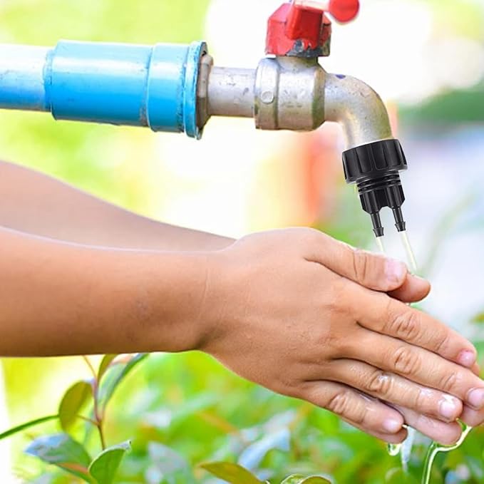 14 PCS Drip Irrigation Hose Connectors 1/4 Inch Water Drip Hose Adapter Connectors Garden Hose to 1/4" Drip Irrigation Parts Swivel Garden Faucet Single Head Double Head Hose Quick Connect Fittings-BloomoryGarden
