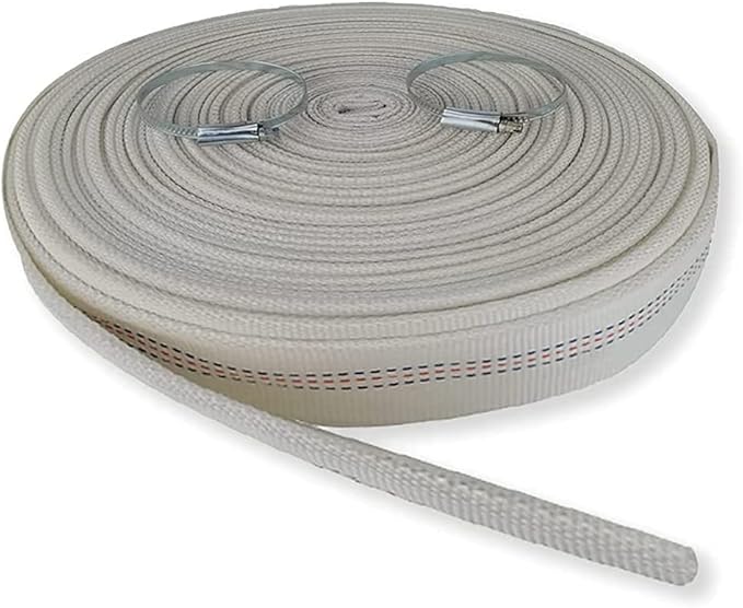 1" 30M-98FT Lay-Flat Hose Water Pool Cleaning Belt Discharge Pump Hose With Aluminum Clamps Fittings Fire Hose Length Connection Pump Hose for House,Garden,Irrigation, Water pumping hose Firehose-BloomoryGarden