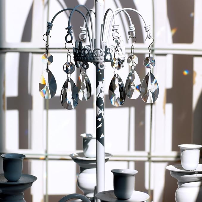 12pcs Crystal Suncatchers, Hanging Crystals Chandelier Prisms for Windows, Rainbow Maker Home Decoration-BloomoryGarden