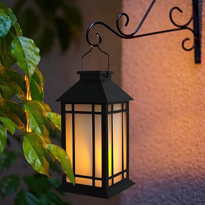13-Inch IP65 Waterproof Battery-Powered Outdoor Lantern with Led Flameless Candle and 6-Hour Timer - Decorative Lantern for Patio & Garden(2 Pack)-BloomoryGarden