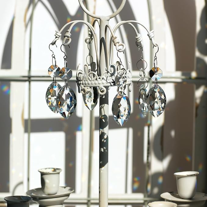 12pcs Crystal Suncatchers, Hanging Crystals Chandelier Prisms for Windows, Rainbow Maker Home Decoration-BloomoryGarden