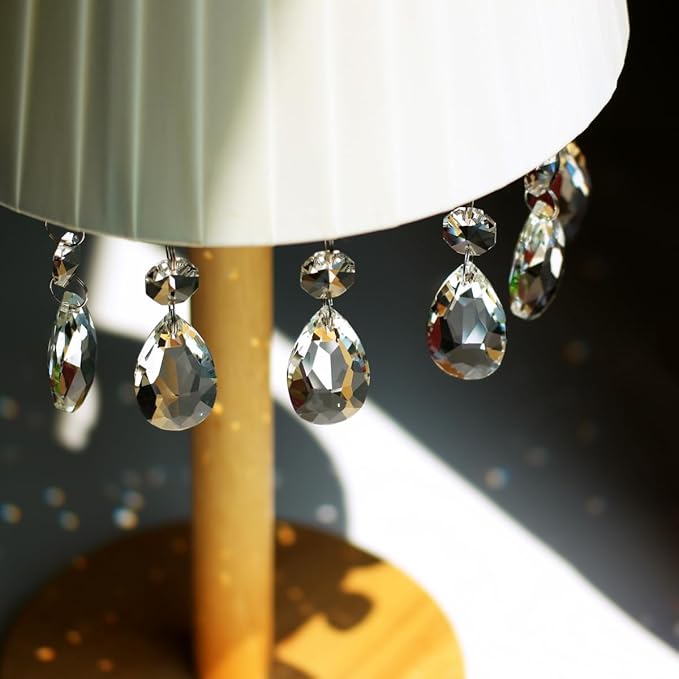 12pcs Crystal Suncatchers, Hanging Crystals Chandelier Prisms for Windows, Rainbow Maker Home Decoration-BloomoryGarden