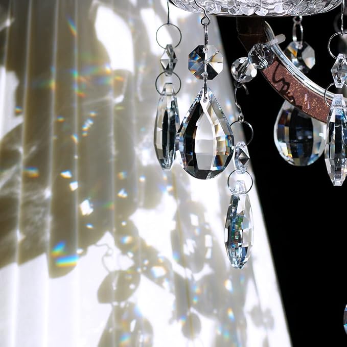 12pcs Crystal Suncatchers, Hanging Crystals Chandelier Prisms for Windows, Rainbow Maker Home Decoration-BloomoryGarden