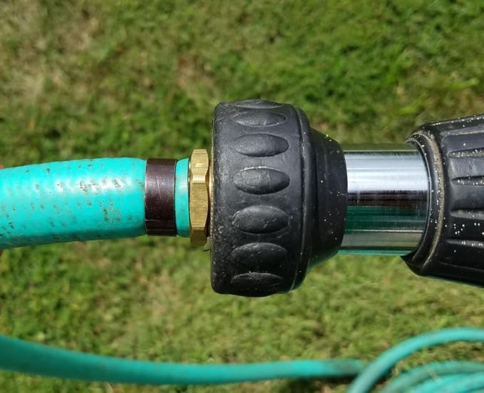 1/2" Barb x 3/4" Male GHT Thread Hex Brass Garden Water Hose Pipe Connector Copper Fitting with Stainless Clamp House/Boat/Lawn/Power Wash/Irrigation