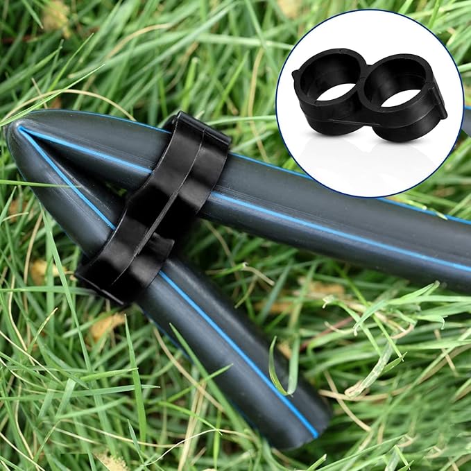 Maitys Irrigation Fittings Kit for Tubing 32 Piece Set, 8 Tees, 8 Couplings, 8 Elbows and 8 End Cap Plugs Barbed Connectors for Drip Sprinkler Systems, Garden, Patio, Lawn or Flower Bed (1/2 Inch)-BloomoryGarden