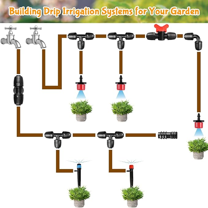 1/2" Drip Irrigation End Plug:13mm ID Barbed End Cap Irrigation Fittings for 1/2 Inch Irrigation Tubing (0.520"ID-0.640" OD) Drip Line Goof Plug Connector for Garden Irrigation System(15 Pack)