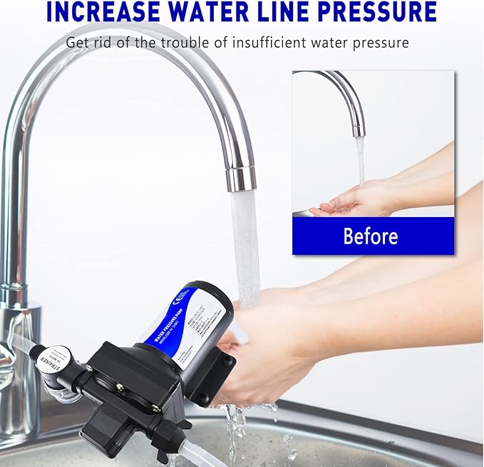 12V RV Water Pressure Pump Quiet 70 psi Washdown Pumps for Boats Marines Diaphragm Pump Transfer Pump 12 Volts Water Pump Self Priming-BloomoryGarden