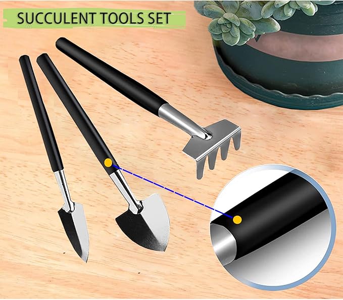 12 Pcs Succulent Tools Set Mini Transplanting Garden Tools Kit for Indoor Gardening Flower Pot Cactus Care-BloomoryGarden