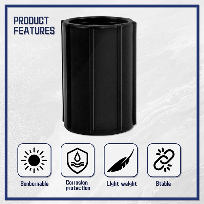 12 Pcs 1/2 Inch Female Threaded PVC Fitting Black PVC Female Adapter Pipe Fittings Drip Irrigation System for Irrigation Pipes Riser Extension (Black)-BloomoryGarden