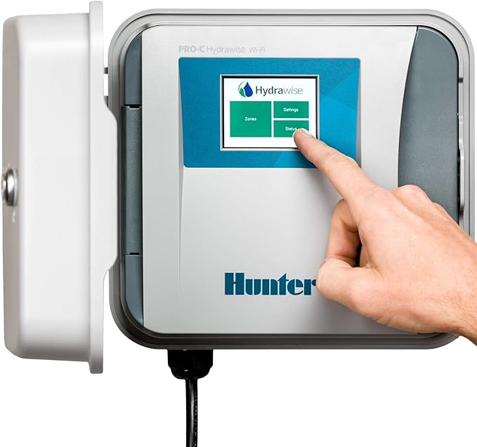 Hunter Industries HPC400 Hydrawise HPC-400 Base 4-Station Outdoor Irrigation Controller, Gray