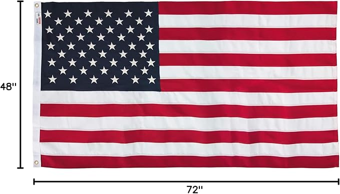 100% Made in the USA - 3'x5' ft – Perma-Nyl Sewn Nylon with Grommets - Sturdy, Durable, and Patriotic - Great For Gardens, Homes, Patios and Cars – By Valley Forge Flag-BloomoryGarden