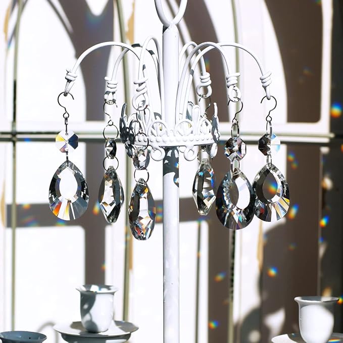 12pcs Crystal Suncatchers, Hanging Crystals Chandelier Prisms for Windows, Rainbow Maker Home Decoration-BloomoryGarden