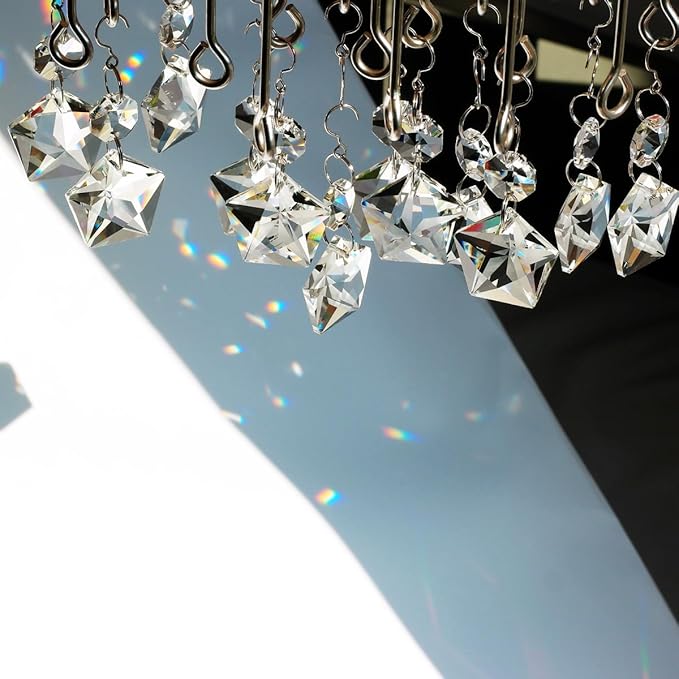 12pcs Crystal Suncatchers, Hanging Crystals Chandelier Prisms for Windows, Rainbow Maker Home Decoration-BloomoryGarden
