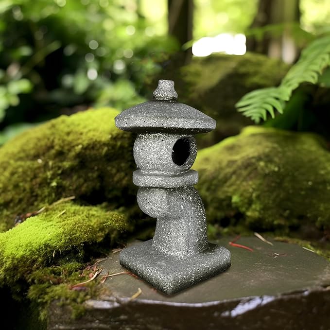 14’’ High Asian Solar-Powered Zen Pagoda Garden Statue LED Light Solar Lamp for Outdoor Japanese Decoration Aesthetic Garden Figurines-BloomoryGarden