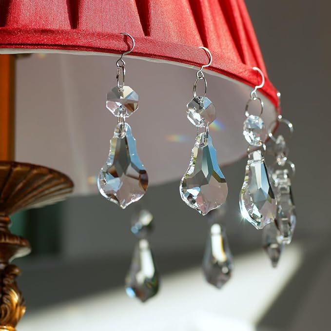 12pcs Crystal Suncatchers, Hanging Crystals Chandelier Prisms for Windows, Rainbow Maker Home Decoration-BloomoryGarden
