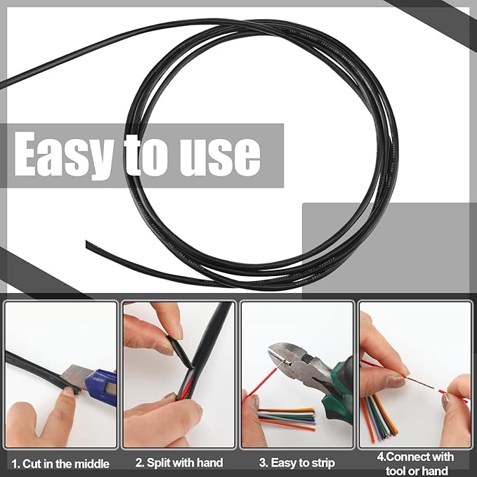 Hoolerry Solid Sprinkler System Wire 18 Gauge Irrigation Wire with UV Resistant PVC Jacket Sprinkler Cable for Underground Irrigation Field Central Control System 30v Ul Listed(18/10, 250 Ft)