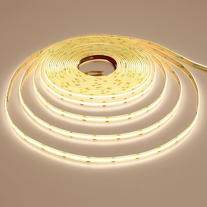 10M/32.8ft 24V COB LED Strip Light Waterproof IP65 Natural White 4000K Uniform Glow 3840LEDs CRI 93+ Flexible LED Tape Lights for DIY Cabinet Bedroom Kitchen Home Decor(No Power Supply)-BloomoryGarden