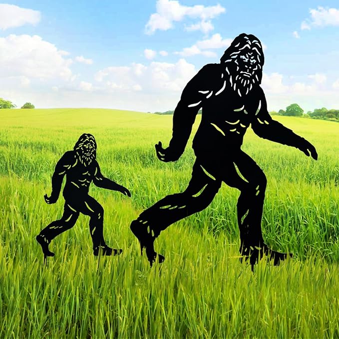 15.8 inch Bigfoot Metal Outdoor Decor Big Foot Sasquatch Gifts for Men/Women Bigfoot Silhouette Statues for Yard Art, Patio, Lawn, Forests, Garden Decor, Yard Display, Garden Decorations-BloomoryGarden