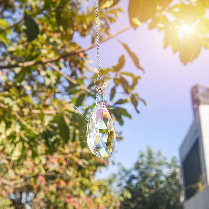 10Ppcs Sun Shine Catcher Chains for Pendant Prisms, 18.11 inch Crystal Prismatic Ball Suspension Chain with Hook for Crystal Prism Decoration DIY Crystal Decoration(10PCS)-BloomoryGarden