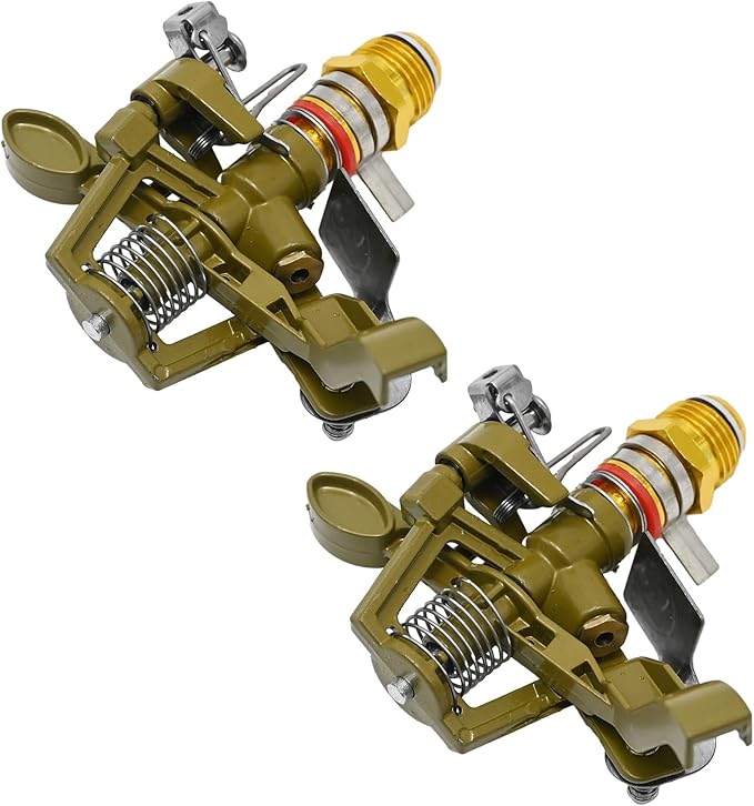 1/2 Inch Brass Impact Sprinkler with Nozzles Adjustable 0-360 Degree Coverage Pattern Heavy Duty Lawn Sprinkler Head for Yard Lawn Grass Patio Garden Irrigation (2Pcs)-BloomoryGarden