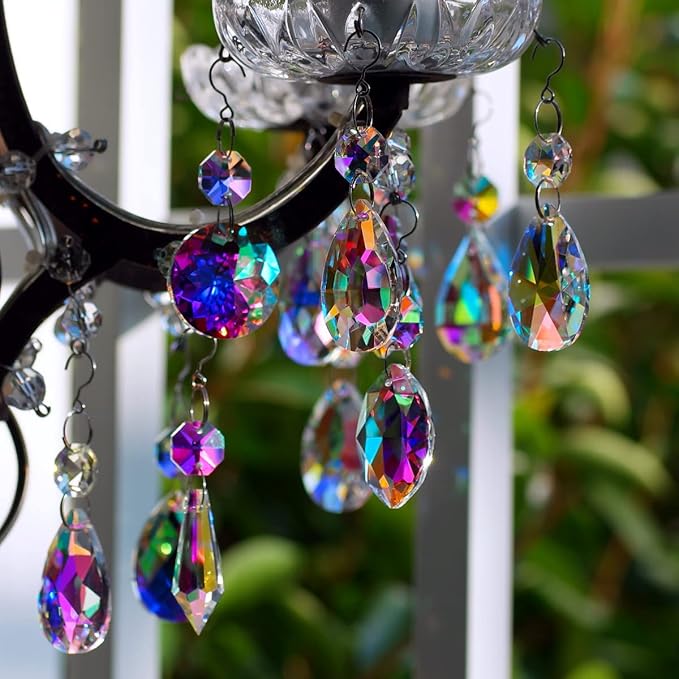 12pcs Hanging Glass Crystals Prism for Windows, Chandelier Decoration, Rainbow Maker Suncatcher-BloomoryGarden