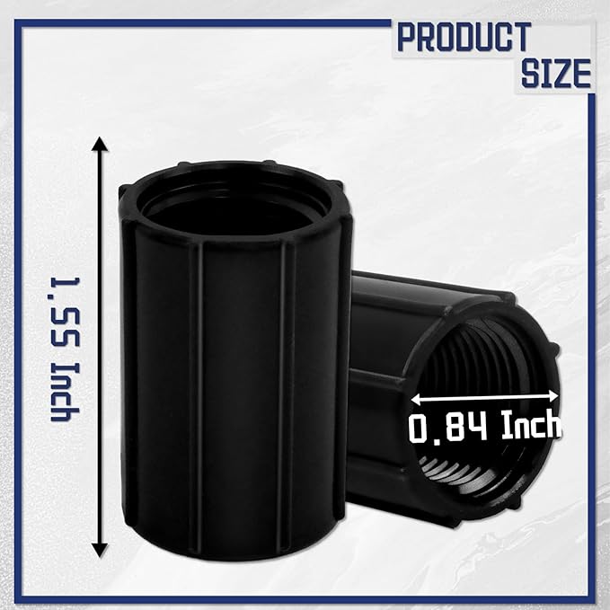 12 Pcs 1/2 Inch Female Threaded PVC Fitting Black PVC Female Adapter Pipe Fittings Drip Irrigation System for Irrigation Pipes Riser Extension (Black)-BloomoryGarden